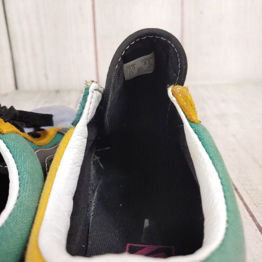 Vans Men 7 Women 8.5 - Classic Old Skool Shoes - Mix n Match Yellow Green Suede - Picture 7 of 14